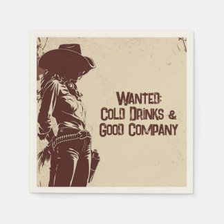 Rustikale Cowgirl-Western-Party Serviette