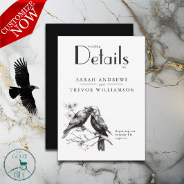 Rustikale Crow Lovers Begleitkarte