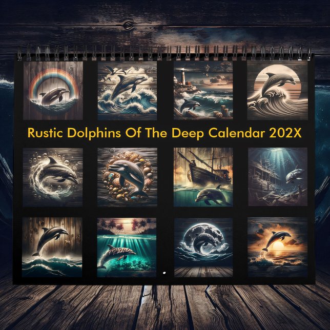 Rustikale Delfine der Tiefe 2025  Kalender (Von Creator hochgeladen)