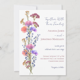 Rustikale Delikatesse Akryllische Bouquet-Hochzeit Einladung