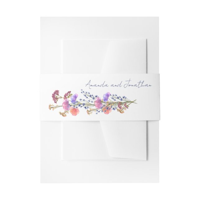 Rustikale Delikatesse Akryllische Bouquet-Hochzeit Einladungsbanderole (Vorderseite Beispiel)
