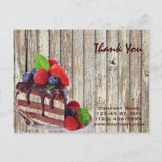 rustikale Desserts, Schokoladenkuchen Postkarte