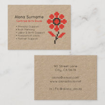Rustikale Doula Services Business Card