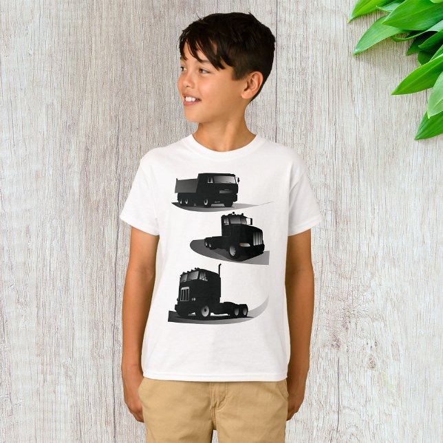 Rustikale Drei-schwarze LKW Vintages LKW-Design T-Shirt (Von Creator hochgeladen)