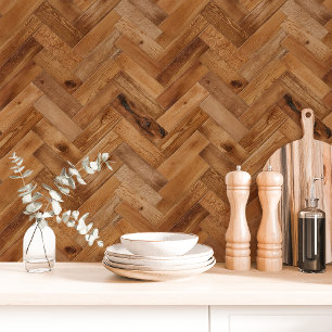 Rustikale Eichen-Herringbone Tapete