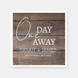 Rustikale Eichenhalle 1 Tag vor der Probe Abendess Serviette