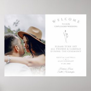 Rustikale, einfache Hochzeit ohne Stecker Poster
