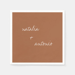 Rustikale Einfachheit Minimalistische Terracotta Serviette