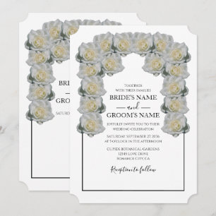 Rustikale Einladungen für die Hochzeit von weißen