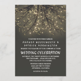 Rustikale Einladungen für Hochzeiten von Bäumen