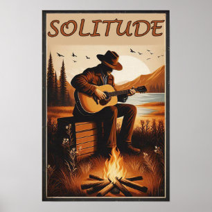 Rustikale Einsamkeit in einem Bergwildnis-Poster Poster
