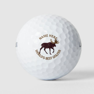 Rustikale Elch Leather Look Welten Bester Golfer Golfball