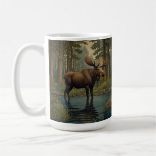 Rustikale Elchbäume, Wälder und Vegetation Kaffeetasse