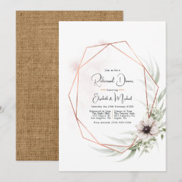 Rustikale Elegance Bronze Geometrische Probe Abend Einladung