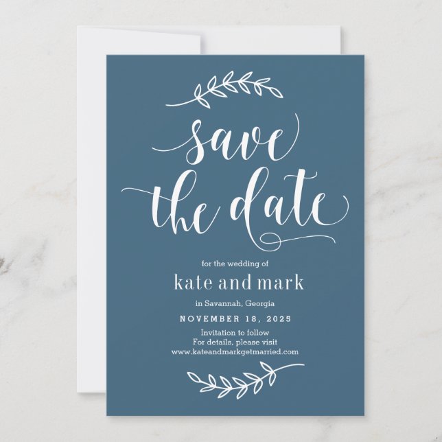 Rustikale Elegance EDITABLE FARBE Save the Date Ca Dankeskarte (Vorderseite)