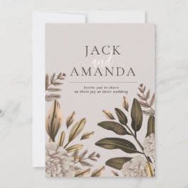 Rustikale Elegance Klassische Hochzeitsfeiern Einladung