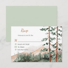 Rustikale Elegance Wald Pinakothek Züst RSVP Karte