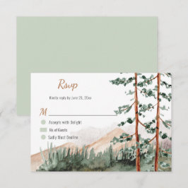 Rustikale Elegance Wald Pinakothek Züst RSVP Karte