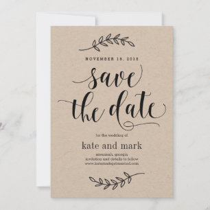 Rustikale Elegance Wedding speichern Sie die Datum Save The Date