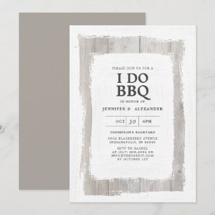 Rustikale Elegant Barnwood I DO GRILLEN Engagement Einladung