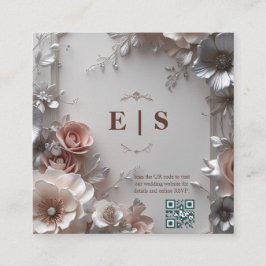 Rustikale Elegant Floral Wedding Begleitkarte