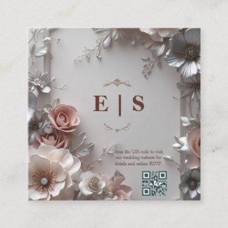 Rustikale Elegant Floral Wedding Begleitkarte