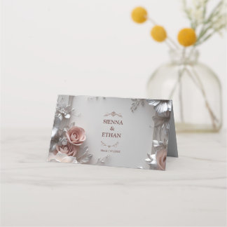 Rustikale Elegant Floral Wedding Platzkarte