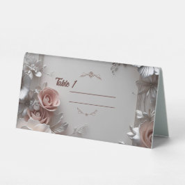 Rustikale Elegant Floral Wedding Tischaufsteller