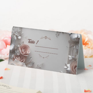 Rustikale Elegant Floral Wedding Tischaufsteller
