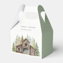 Rustikale Elegant Pine Woods Forest Barnyard Hochz Geschenkschachtel