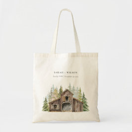 Rustikale Elegant Pine Woods Forest Barnyard Hochz Tragetasche