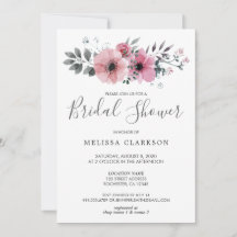 Rustikale, elegante Aquarell-Blume Brautparty