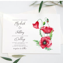 Rustikale elegante Hochzeit mit rotem Poppy