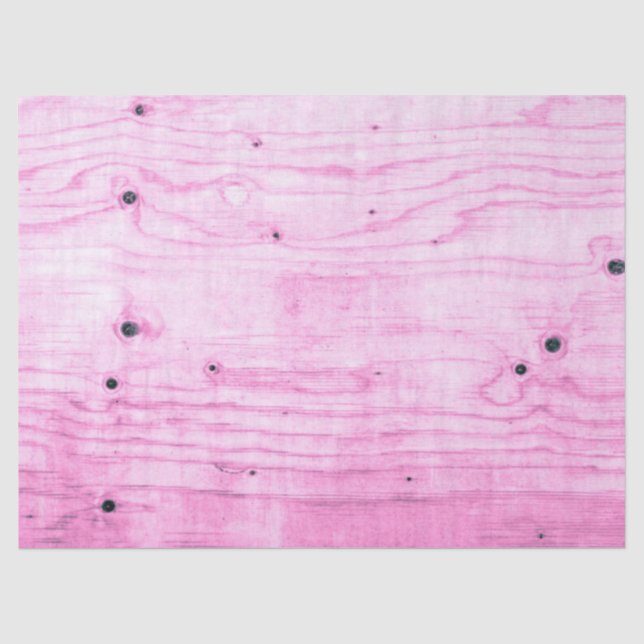 Rustikale Elegante Hütte Textur Rosa Holzkörner Seidenpapier (Vorderseite)