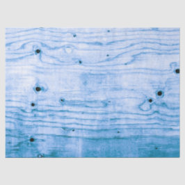 Rustikale Elegante Hütte Texture Blue Wood Grain Seidenpapier