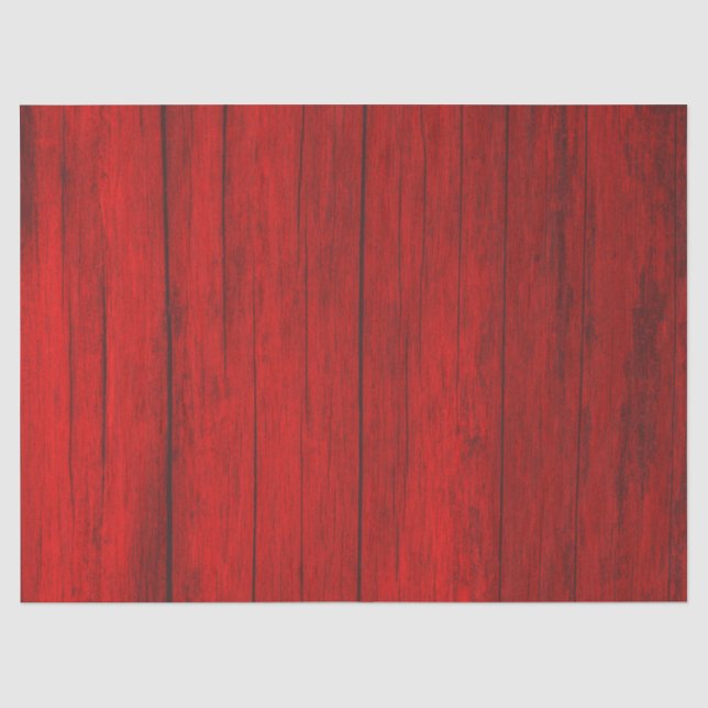 Rustikale Elegante Hütte Texture Red Wood Grain Seidenpapier (Vorderseite)