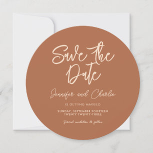 Rustikale Elegante Minimalistische Boho-Hochzeit E Save The Date