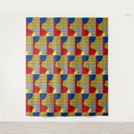 Rustikale Elegante Monogram Multicolor Wandteppich