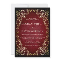 Rustikale, elegante Ornamental Red Gold Hochzeit