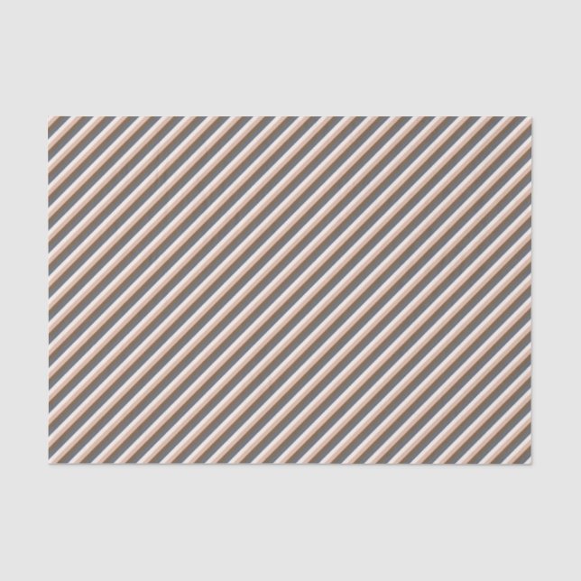 Rustikale, elegante Streifen hellrosa, dunkelgrün Seidenpapier (Vorderseite)