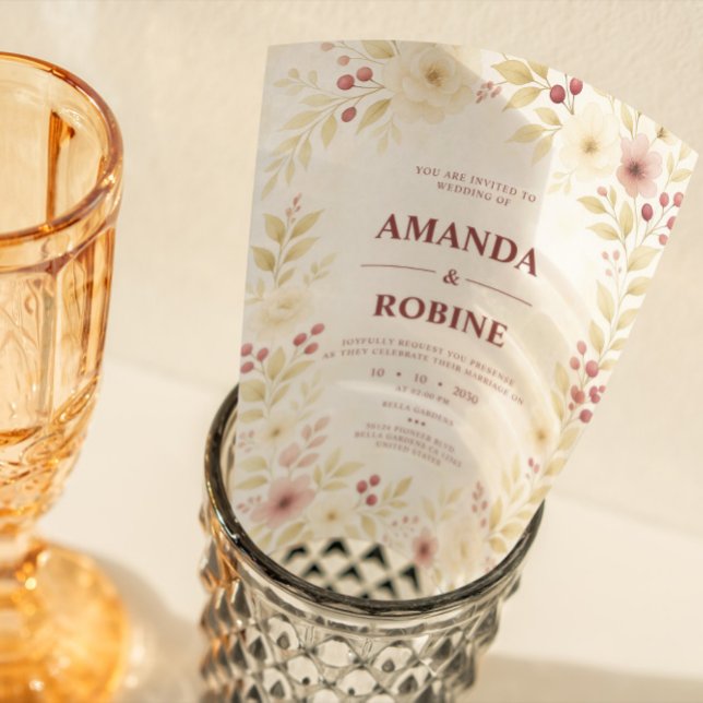 Rustikale Elegante Wasserfarben Einladung zur Hoch (Von Creator hochgeladen)