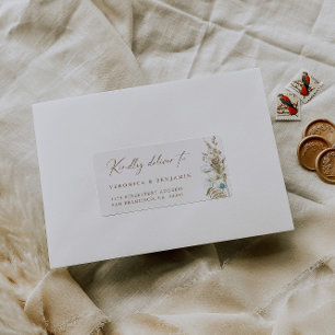 Rustikale Elegante Wildblumen Rücksendeadressen-Au Adressaufkleber