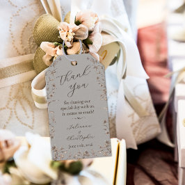 Rustikale Elegante Wildblumen Script-Gastgeschenk  Geschenkanhänger