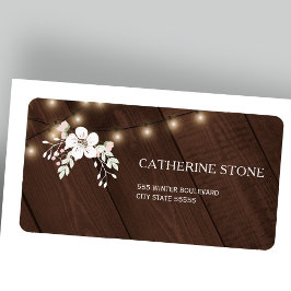 Rustikale, elegante Winterhochzeit | Stallholz Adressaufkleber