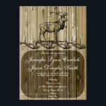 Rustikale Elk Wildlife Hunting Einladungen<br><div class="desc">Eine rustikale Hochzeitseinladung mit einer Elche und Elche Anglern an der Grenze und Scheunenholzplanken. Die Rückseite der Einladungen zeigt die gleiche rustikale Landschaft und das Wort "Liebe". Vollständig anpassbar mit Ihren eigenen Daten. Hier sind die passenden RSVP-Karten für Hochzeiten:</div>