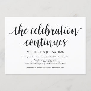Rustikale Elopement Empfang Einladungskarte