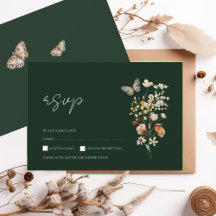 Rustikale Emerald Green Fall Wildblumen Hochzeit