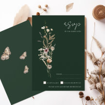 Rustikale Emerald Green Fall Wildblumen Hochzeit