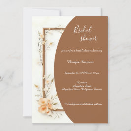 Rustikale Erdblume Harmonie bridal Einladung