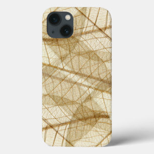Rustikale, erdgesäumte, beige Blätter iPhone 13 Hülle